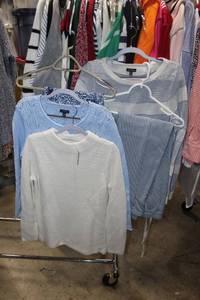 lot 126 image: Womens Clothes Talbots blue and white sweaters size M