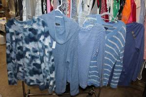 lot 131 image: Womens Clothes Blue sweaters and tops Talbots still have tags