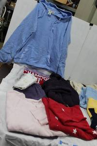 lot 139 image: Womens Clothes Sweatshirts, sweatpants and tops, size S (includes Texas Rangers Champions 2010 T-shirt)