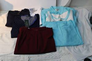lot 145 image: Womens Clothes Kasper outfit size 10, Lauren top with tags, Cupio top size XL with tags