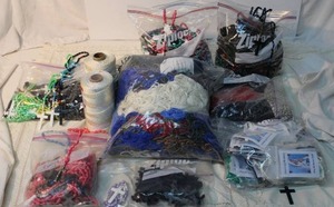lot 179 image: Craft Lot Rosary beads and twine