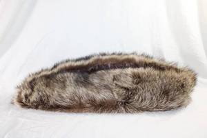 lot 121 image: American Raccoon genuine fur collar with detachable pins, Large size