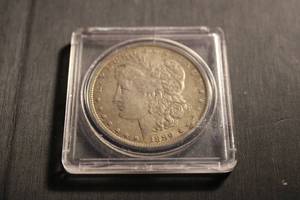 lot 5 image: 1889 Morgan Silver Coronet Liberty Head $1 Coin