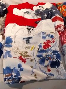 lot 257 image: Womens Clothes Size M Hanes sweatshirt, Chaps Tank T-shirts with tags, Chaps white top, Karen Scott T-shirt with tags