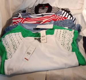 lot 268 image: Womens Clothes Size L Lauren tops all with tags