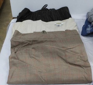 lot 244 image: Womens Clothes Talbots white sweater size M and striped pants