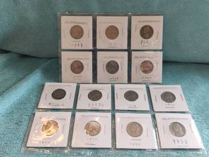 lot 57 image: Selection of Old Jefferson Nickels