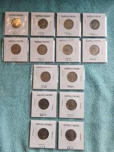 lot 66 image: Selection of Buffalo Nickels