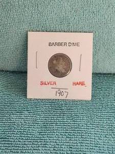 lot 87 image: 1907 Barber Silver Dime