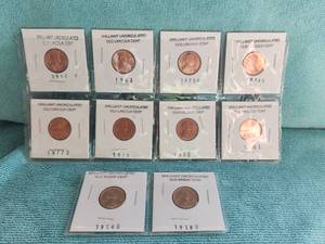 lot 102 image: Selection of Brilliant Uncirculated Old Lincoln pennies