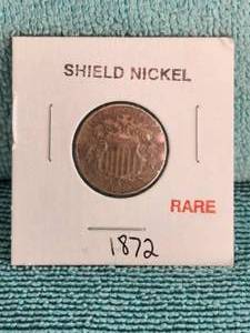 lot 129 image: 1872 Shield Nickel - Rare