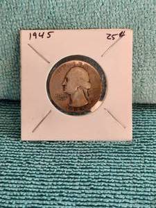 lot 16 image: 1945 Washington Silver Quarter