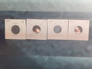 lot 24 image: Selection of Indian Head One Cent pieces - 1903, 04, 05, and 06
