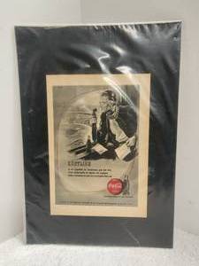 lot 143 image: Vintage German Coke advertisement from 1952- matted