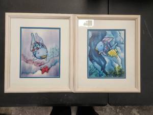lot 156 image: Selection of 2 Rainbow Fish framed artwork