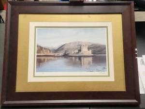lot 157 image: Framed and matted Castle artwork - signed and numbered (104850) by artist