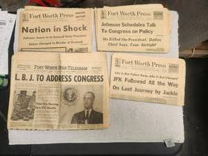lot 177 image: Selection of vintage Fort Worth Newspapers from 1943