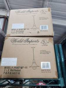 lot 255 image: Selection of 3 Mini Pendant lights - Model #W19071MP - 89
