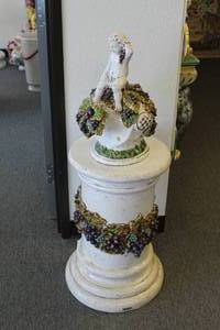 lot 21 image: Hand crafted Baby Statuary with matching Pedestal