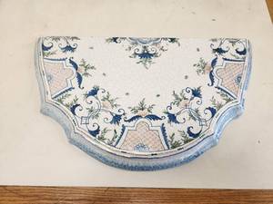 lot 35 image: Small hand painted console tabletop - 12 x 22 - Bldg. J