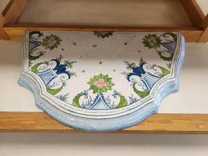 lot 37 image: Small hand painted console tabletop - 13 x 23 - Bldg. J
