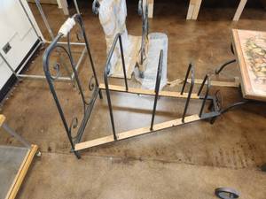 lot 47 image: Heavy Duty, ornate iron rack - Bldg. J