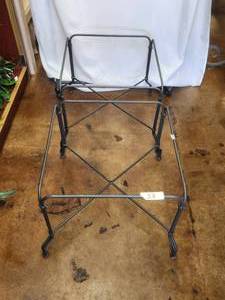 lot 58 image: Matching squared galvanized table bases - 19 x 17H - Bldg. J