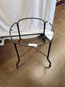 lot 68 image: Round galvanized iron table base 19 17H - Bldg. J