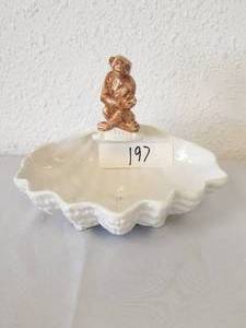 lot 197 image: Whimsical monkey dish