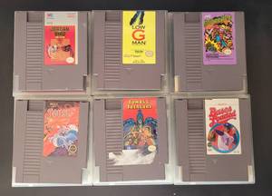 lot 24 image: (6) VINTAGE NINTENDO VIDEO GAME CARTRIDGES AS SHOWN. CHECK THESE OUT (SOLD 6 X THE MONEY)