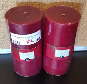 lot 40 image: (2) 6 HIGH HOBBY LOBBY CANDLES AS SHOWN. (SOLD 2 X THE MONEY)