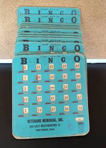 lot 46 image: (12) BINGO CARDS AS SHOWN. (SOLD 12 X THE MONEY)
