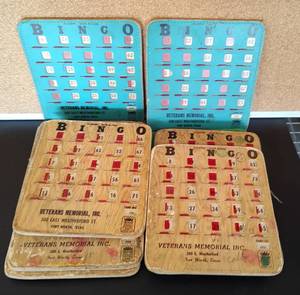 lot 47 image: (14) BINGO CARDS AS SHOWN. (SOLD 14 X THE MONEY)