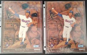 lot 58 image: (2) NOLAN RYAN LIMITED EDITION COMMEMORATIVE FIFTH OF THE SEVENTH 8 X 10 PHOTOS AS SHOWN. (SOLD 2 X THE MONEY)