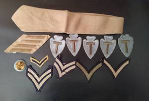 lot 72 image: VINTAGE MILITARY INSIGNIA AS SHOWN.