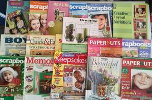lot 86 image: SCRAPBOOKING BOOKS AND MAGAZINES AS SHOWN.