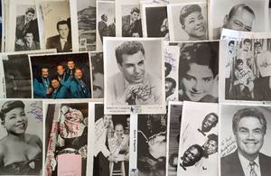 lot 87 image: COLLECTION OF MUSIC ARTISTS 8 X 10 PHOTOS WITH SIGNATURES AS SHOWN. SEE ALL PICTURES. GENEROUS COUNT