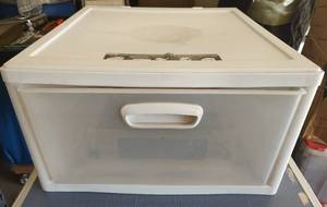lot 109 image: STERILITE STORAGE DRAWER AS SHOWN.