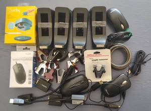 lot 114 image: TAPE DISPENSERS, STAPLER, STAPLER REMOVERS AND MORE AS SHOWN.