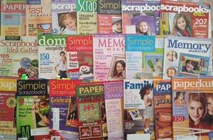 lot 116 image: SCRAPBOOKING BOOKS AND MAGAZINES AS SHOWN.