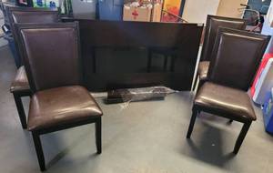 lot 3 image: DINING TABLE SET IN STYLEDESIGN SHOWN. (SOLD 5 X THE MONEY)
