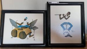 lot 75 image: (2) ANNIE LEE CANVAS-STYLE FRAMES AS SHOWN.