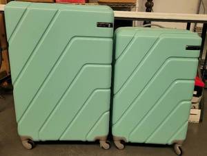 lot 116 image: (2) AMERICAN TOURISTER HARD SHELL TRAVEL SUITCASES AS SHOWN. (SOLD 2 X THE MONEY)