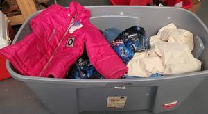 lot 122 image: CONTAINER OF JACKETS AS SHOWN.