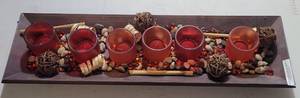lot 144 image: CENTER TABLE DECORATIVE CANDLE SET AS SHOWN.