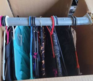 lot 161 image: BOX LOT OF ASSORTED CLOTHING AS SHOWN.