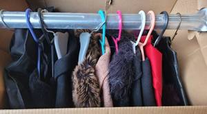 lot 162 image: BOX LOT OF ASSORTED CLOTHING AS SHOWN.