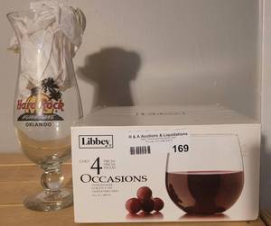 lot 169 image: LIBBYS OCCASIONS GLASSES AND MORE AS SHOWN.