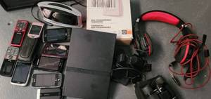 lot 202 image: PLAYSTATION 2, CELL PHONES, AND MORE AS SHOWN.